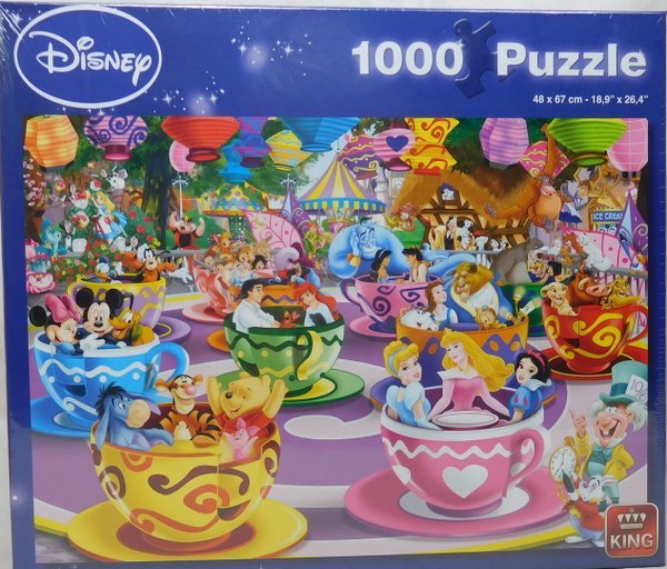 King Puzzle 1000 Teile Disney Mad Tea Cup