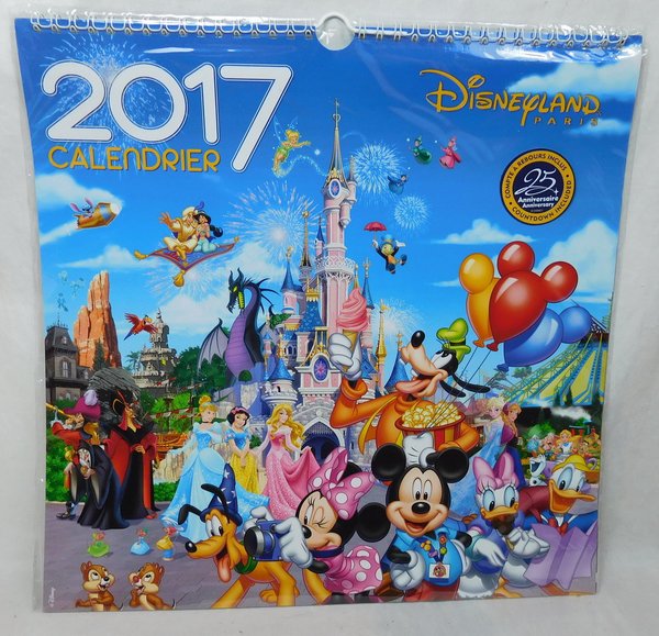 Wandkalender Disneyland Paris 2017 25 Jahre