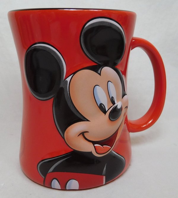 Disney Disneyland Paris  Tasse kaffeetasse MUG Mickey Mouse rot erhaben