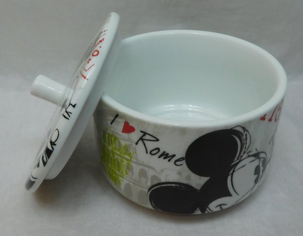 Disney Zuckerdose grau mit Mickey und Minnie Love