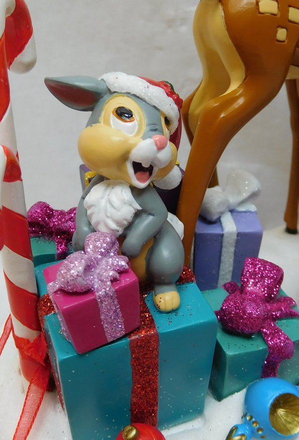 Disney Weihnachts Diorama Szene Bambi klopfer Blume