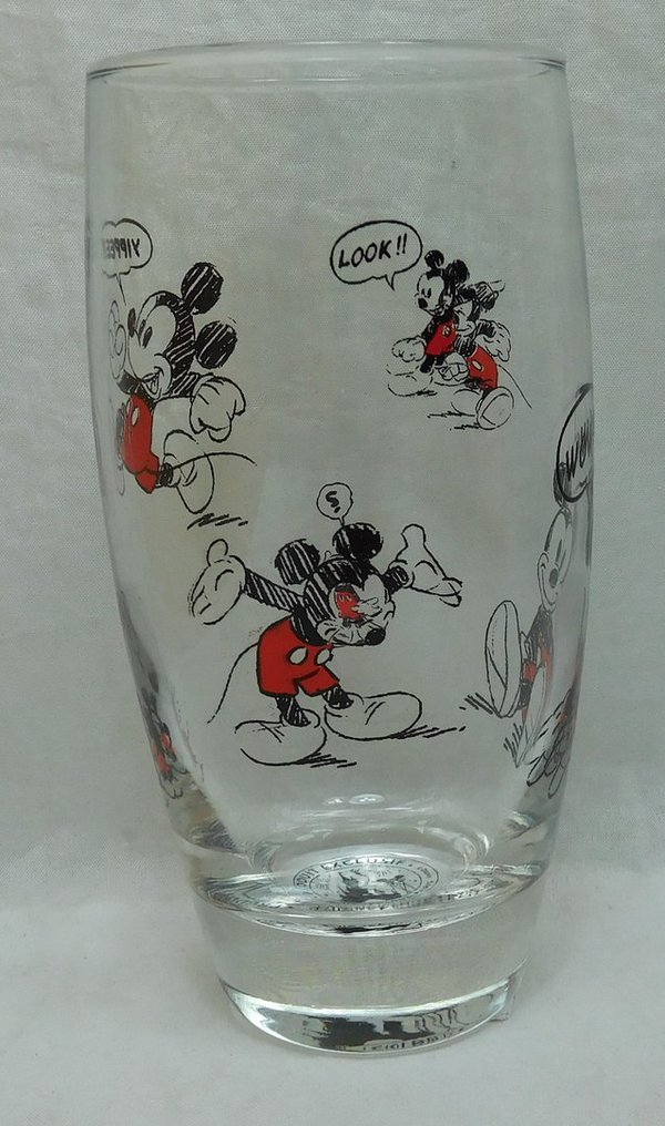 Disneyland Porzellan Retro Serie schwarz / Rot: Glas groß