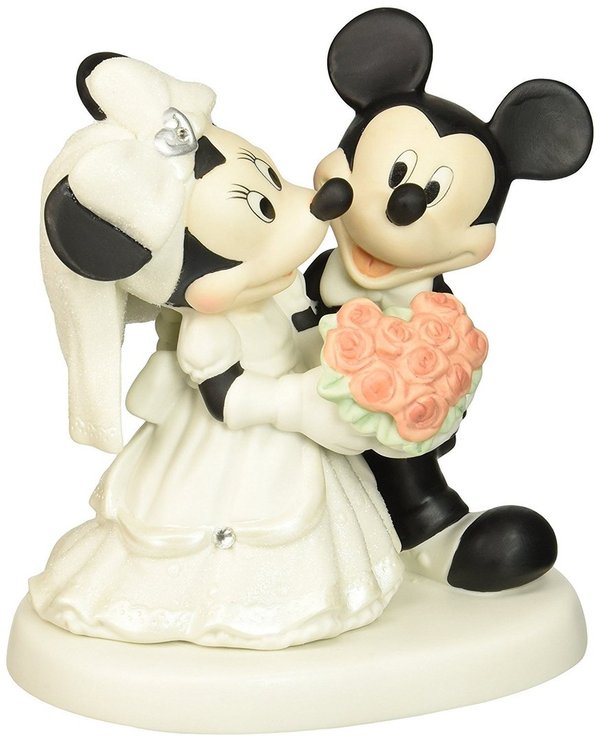Precious Moments, Disney Showcase Mickey Mouse Figur Minnie Hochzeitspaar 153706