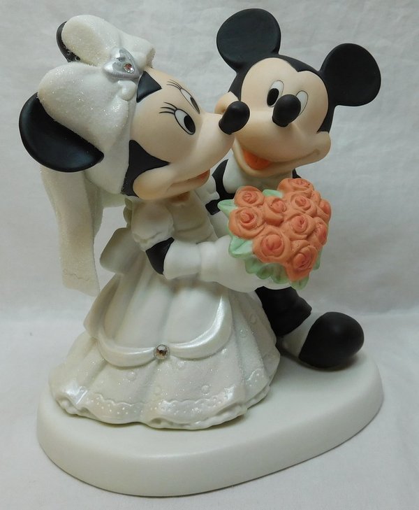 Precious Moments, Disney Showcase Mickey Mouse Figur Minnie Hochzeitspaar 153706
