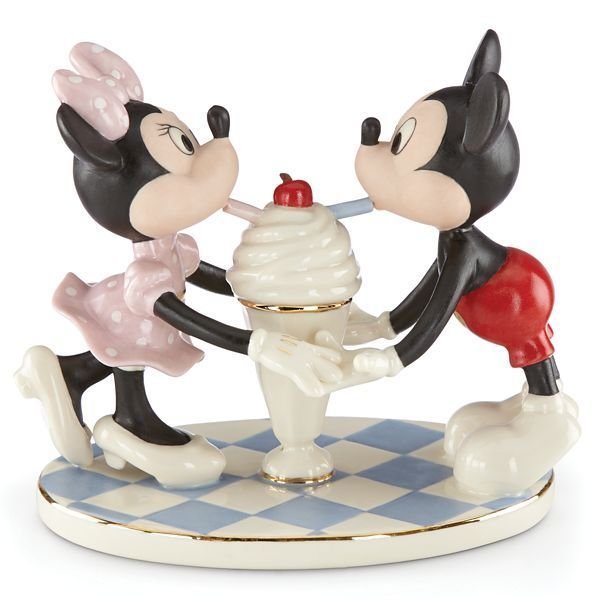 Disney Figur Lenox 856508 Soda Shop Sweathearts verliebrt Mickey und Minnie