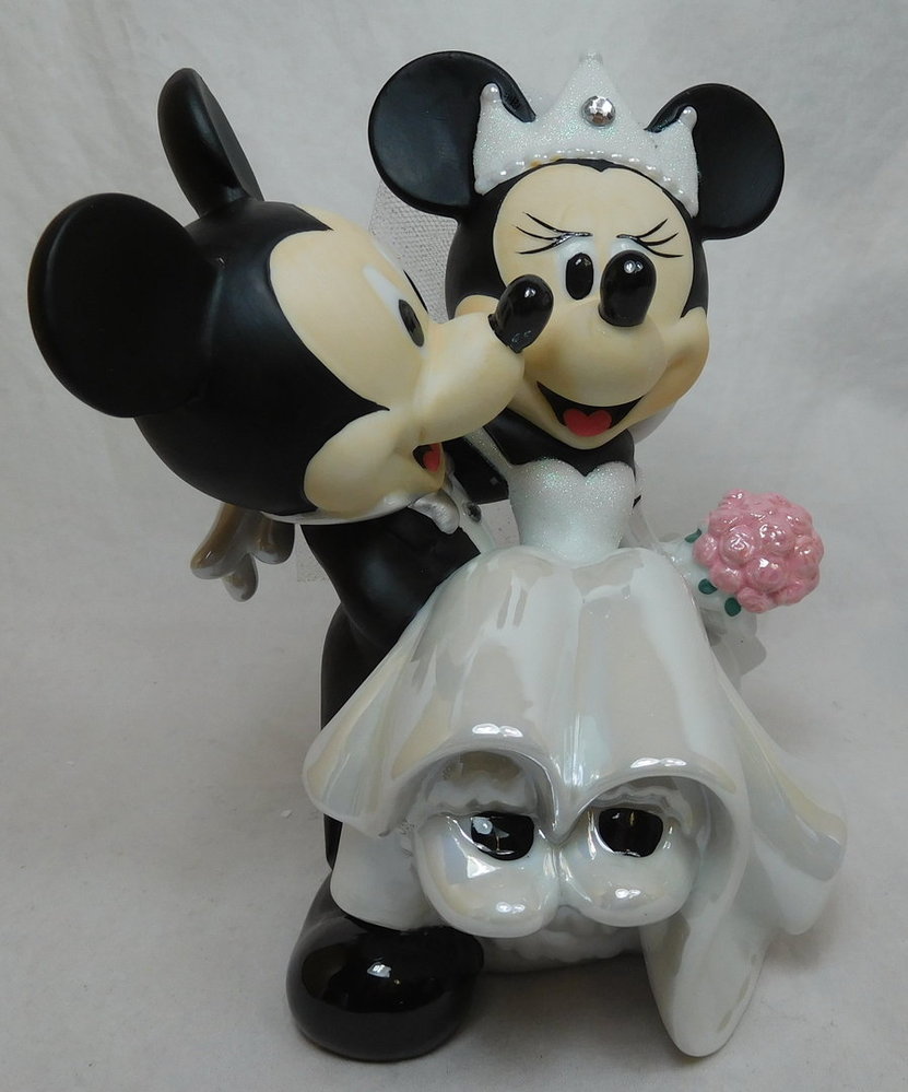 Micky und Minni Maus als Brautpaar Hochzeit Walt Disney Figur weiss Goebel Neu 