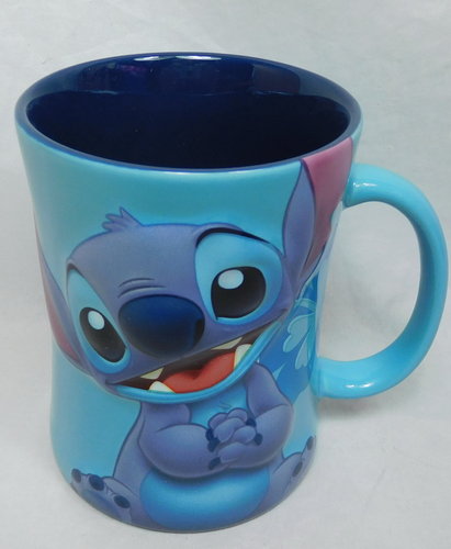 Disney Tasse kaffeetasse MUG Stich blau erhaben