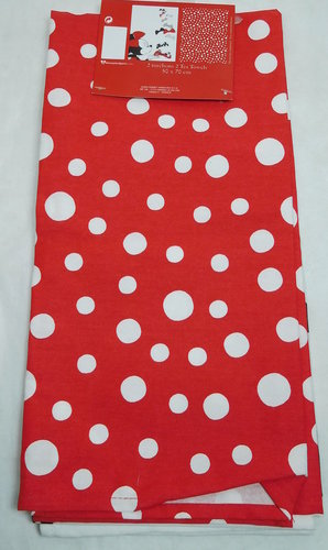 Disney Handtuch Geschirrtuch Tuch Towels Minnie Mouse Retro Style rot weiß