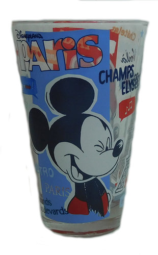 Disney Disneyland Paris Glas Trinkglas Saftglas Champs Elysees Mickey & Minnie