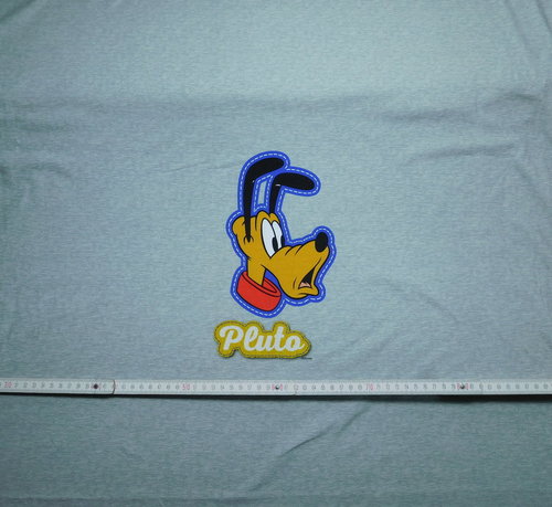 Baumwolljersey Disney Panel Pluto grau