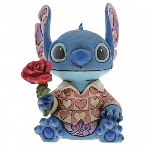 Disney Traditions Jim Shore Figur : Stitch mit rose Clueless Casanova