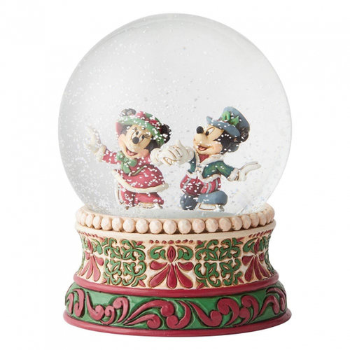 Disney Enesco Traditions Jim Shore Schneekugel Victorian Mickey und Minnie Weihnachten