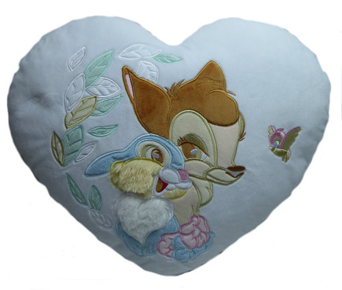 Disney Disneyland Paris Plüschtier Kissen Bambi Klopfer in Herzform