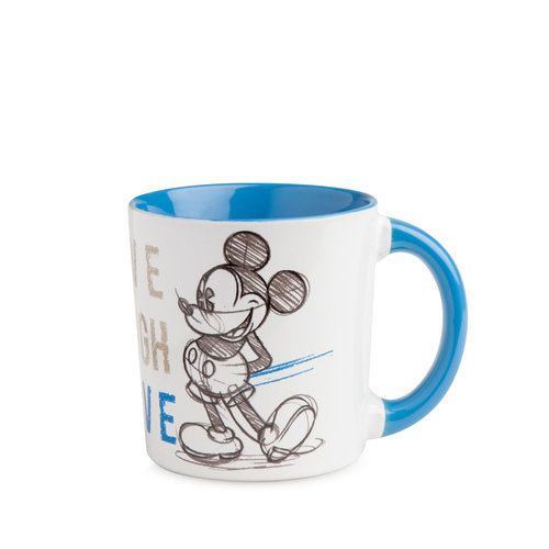 Disney Egan Geschirr LIVE LAUGH LOVE : Kaffeetasse Tasse MUG Teetasse Mickey Mouse blau