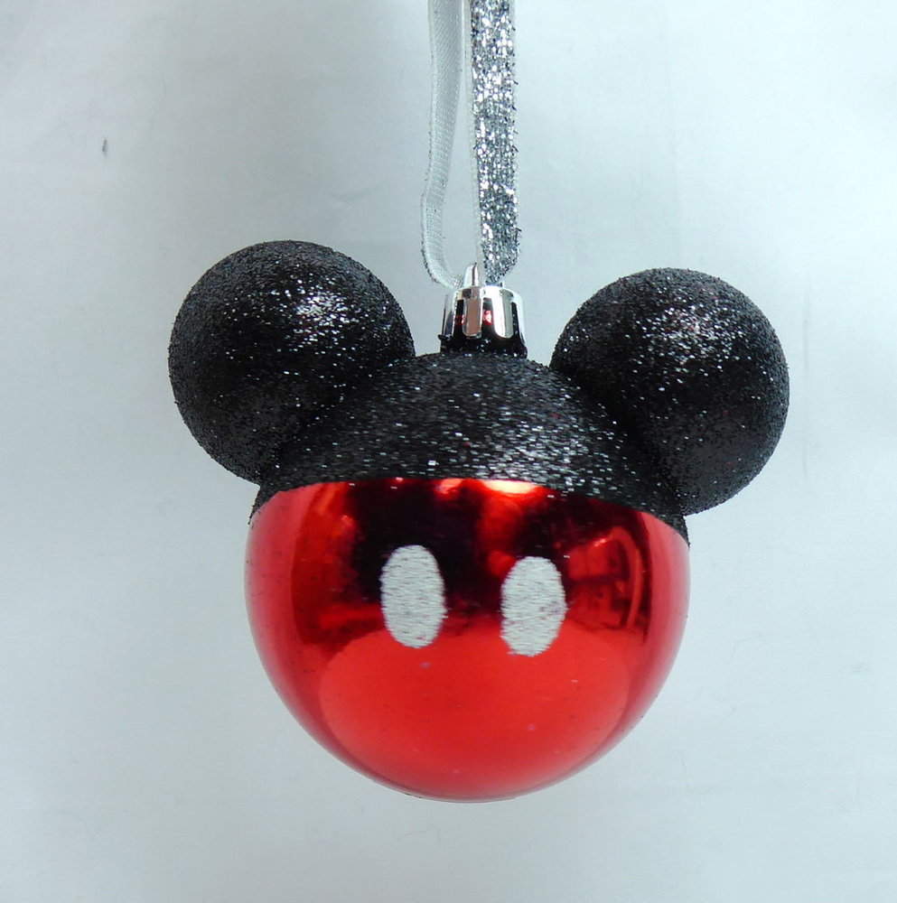 Disney Widdop Weihnachtsbaumschmuck Kugel Mickey Mouse Weihnachten silber 