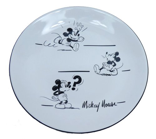 Disney Porzellan s/w Serie Retro Mickey Mouse Teller Kuchenteller 20 cm