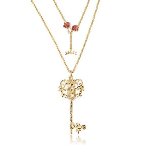 Schlüssel - Halskette Gold Couture Kingdom Die Schöne und das Biest