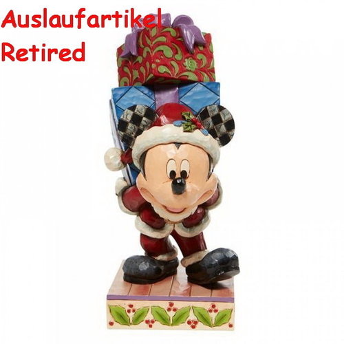 Disney Enesco Traditions Jim Shore : 6008978 Weihnachten Mickey Mouse bringt Geschenke Weihnachtsman