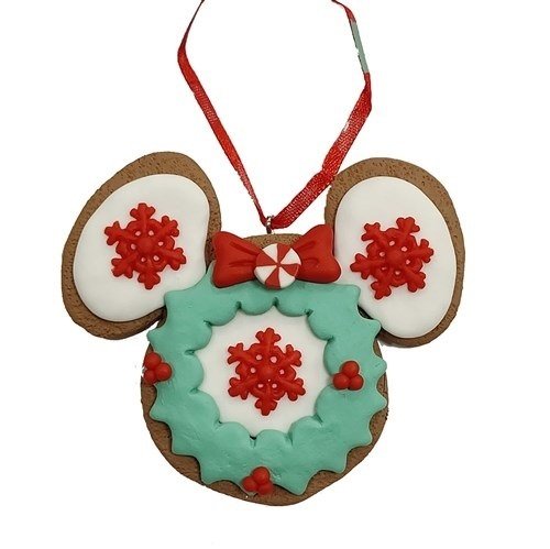 Disney Kurt S Adler Weihnachtsbaumschmuck Ornament Kugel : Mickey Kopf Gingerbreadhead Ohren grün