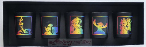 Disney Francal Düfte Parfüm Kerze :  Set mit 5 Goofy Pluto, Arielle, Stitch & A+B Hörnchen