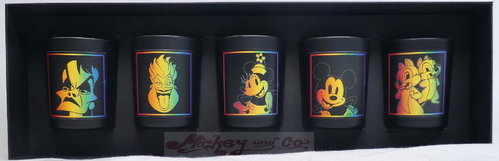 Disney Francal Düfte Parfüm Kerze :  Set mit 5 Cruella, Ursulla, Minnie, Mickey & A+B Hörnchen