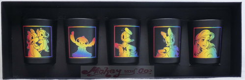 Disney Francal Düfte Parfüm Kerze :  Set mit 5 A&B Hörnchen, Stitch, Donald, Daisy & Arielle