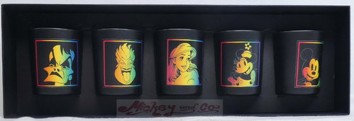 Disney Francal Düfte Parfüm Kerze :  Set mit 5 Cruella, Ursula, Arielle, Minnie & Mickey