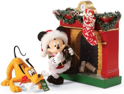 Disney Possible Dream 4057028 Weihnachten Szene Mickey & Pluto am Kamin