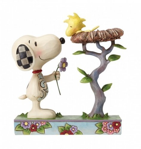 Enesco Tradtions by Jim Shore Peanuts : Snoopy and Woodstock in Nest Figurine  4054079