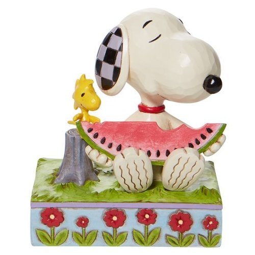 Enesco Tradtions by Jim Shore Peanuts : Snoopy and Woodstock eating Watermelon Figur