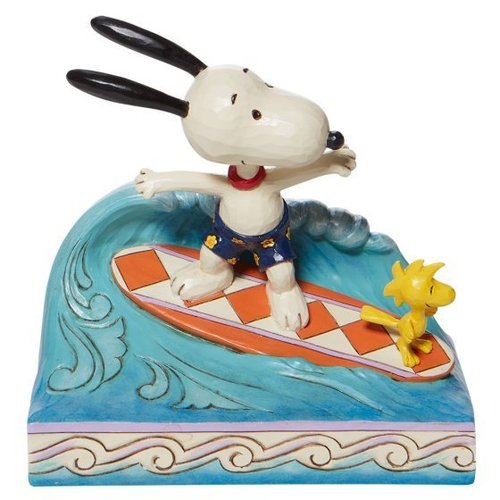 Enesco Tradtions by Jim Shore Peanuts : Snoopy and Woodstock Surfing Figurine  6010114 PREORDER