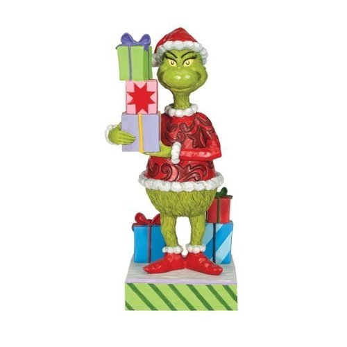 enesco Tradtions Grinch by Jim Shore : Grinch Holding Presents Figurine  60107783 PREORDER