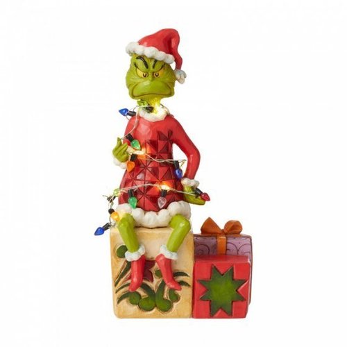 Enesco Tradtions Grinch by Jim Shore :  Grinch with lights Figurin 6008887 PREORDER