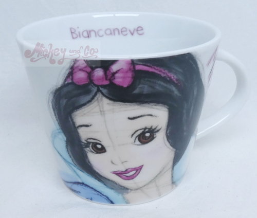 Disney Home MUG Kaffeetasse Tasse Pott Schneewittchen und die 7 Zwerge Sketch 270Cl : Schneewittchen