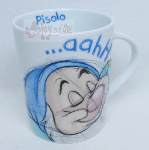 Disney Home MUG Kaffeetasse Tasse Pott Schneewittchen und die 7 Zwerge Sketch 340 cl : Schlafmütz