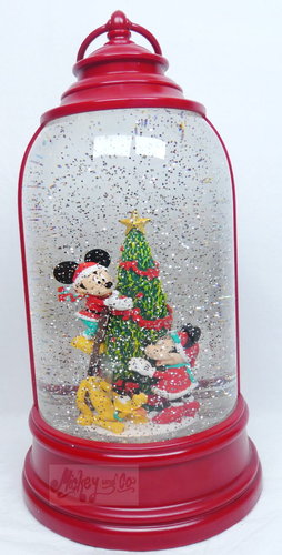 Disney Laterne Schneekugel mit Licht und Blower : Mickey, Minnie und Pluto weihnachtsbaum