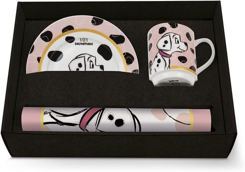 Disney Egan Geschirr Haushalt Porzellan Teller, Tasse, Tischset : 101 Dalmatiner rosa