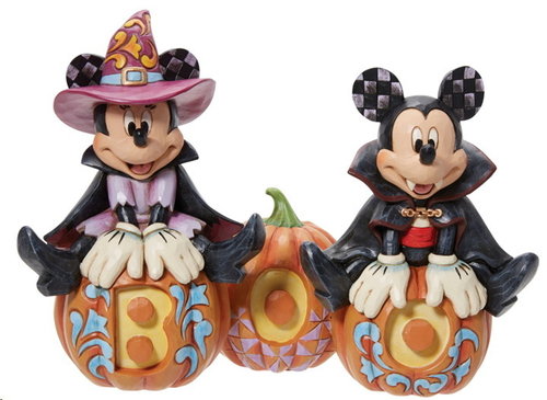 Disney Enesco Traditions Jim Shore Figur: Mickey und Minnie Boo Pumpkins
