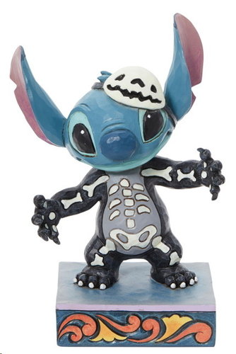 Disney Enesco Traditions Jim Shore Figur: Glow in the Dark Stitch Skeleton PREORDER