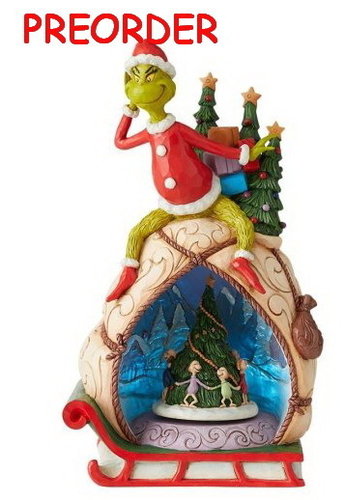 Enesco Tradtions Grinch by Jim Shore : 6009699 Grinch Lighted Rotator PREORDER