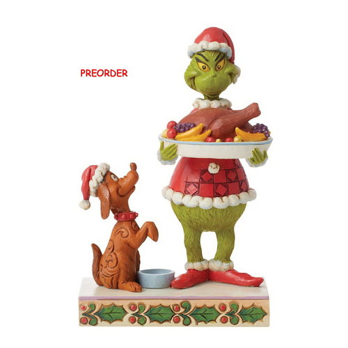 Enesco Tradtions Grinch by Jim Shore : 66012696 Grinch with Christmas  Dinner PREORDER