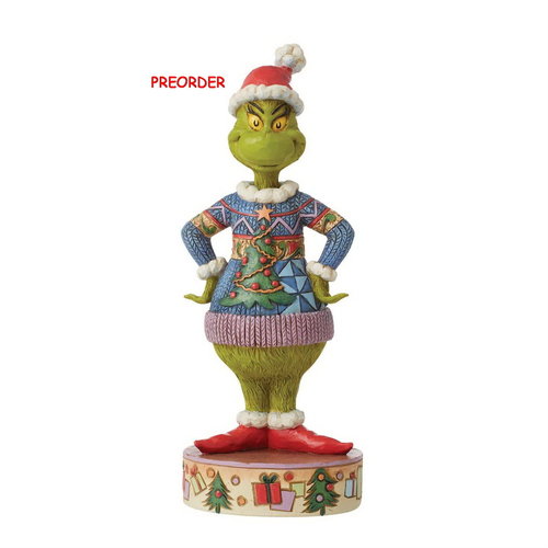 Enesco Tradtions Grinch by Jim Shore : 6012700 Grinch with Ugly Sweater PREORDER
