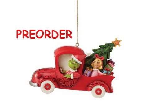 Enesco Tradtions Grinch by Jim Shore : 6012706 Grinch in Red Truck Ornament PREORDER