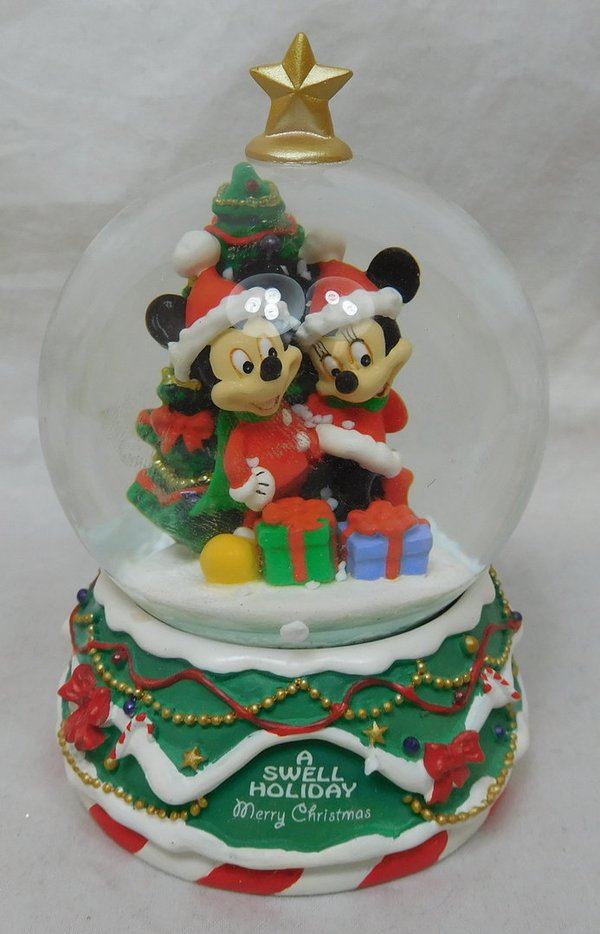 Disney Snow Globe Mickey and Minnie Christmas