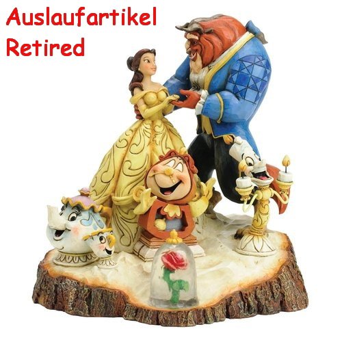 Disney Enesco Jim Shore Traditions Beauty and the Beast Carved by Heartt 4031487