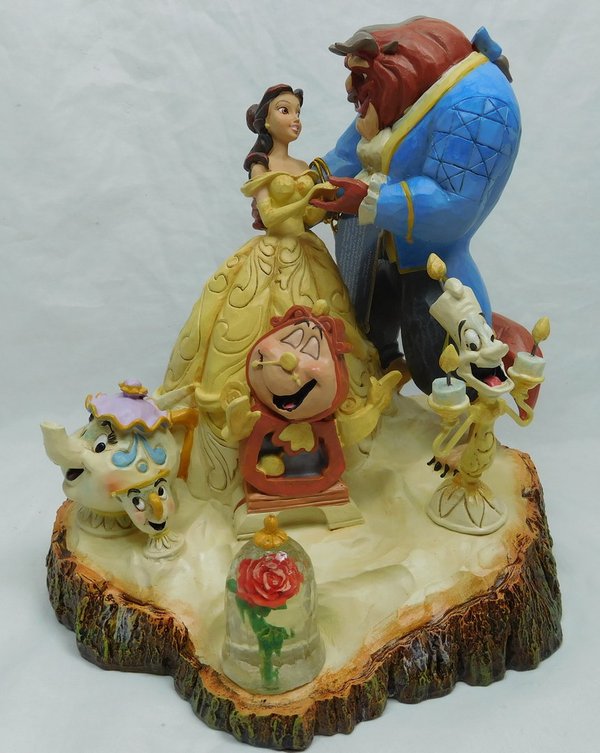 Disney Enesco Jim Shore Traditions Die Schöne und das Biest  Carved by Heart 4031487