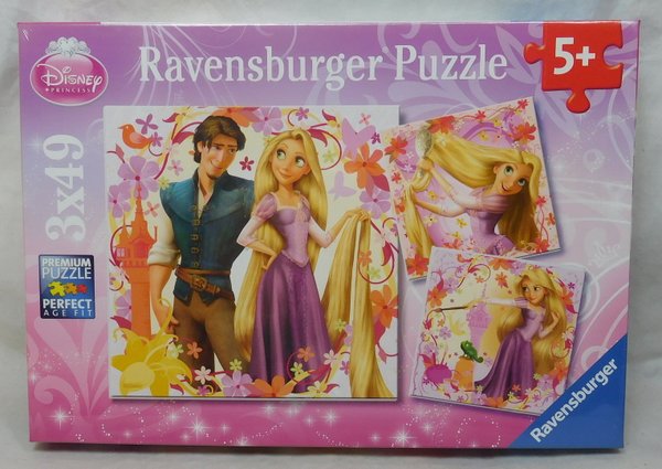 Ravensburger Puzzle 3x49 Disney Rapunzel