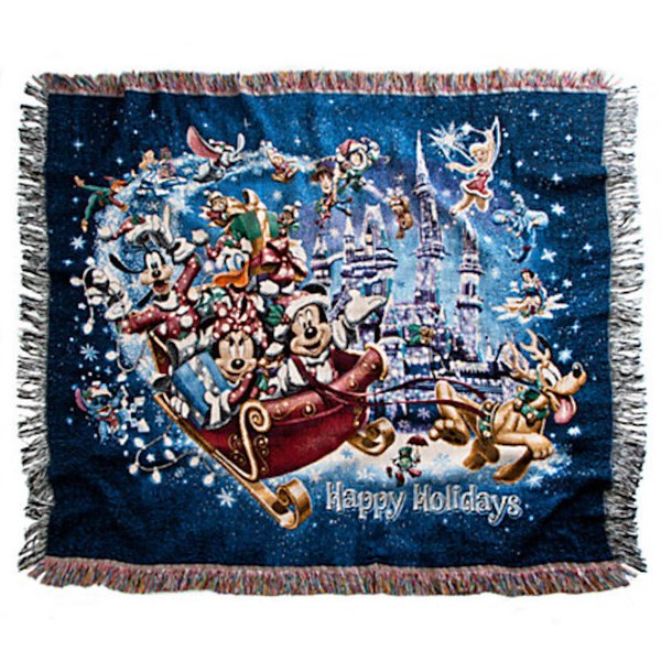 Tapestry Woven Throw Wandteppich Weihnachten Mickey Minnie