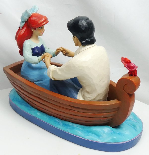 Disney Enesco Traditions Jim Shore 4055414 Ariel and Prince Eric in the boat waiting for the kiss