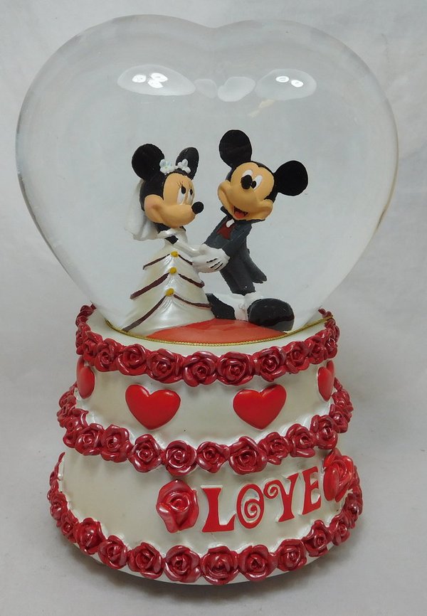 Musical Schneekugel Mickey und Minnie Hochzeit